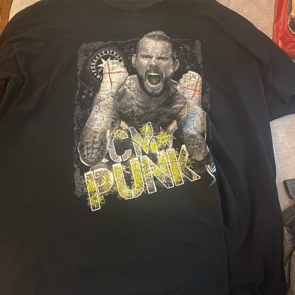 Cm punk vintage wwe shirt graphic